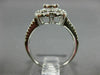 ESTATE LARGE .80CT DIAMOND 18KT WHITE GOLD INVISIBLE SQUARE FLOWER LOVE FUN RING