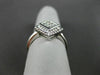 ESTATE WIDE .25CT DIAMOND 14KT WHITE GOLD SQUARE FILIGREE PROMISE RING #17683