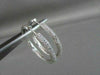 ESTATE 1.0CT DIAMOND HOOP EARRINGS 14K WHITE GOLD 30mm SIMPLY BEAUTIFUL!!!!!!!!!