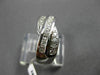 ESTATE WIDE .65CT ROUND & PRINCESS CUT DIAMOND 14KT WHITE GOLD X COCKTAIL RING