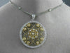 ESTATE 1.36CT DIAMOND 14KT 2 TONE GOLD 3D FILIGREE BY THE YARD CIRCULAR PENDANT