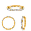 1.0CT DIAMOND 18KT YELLOW GOLD ROUND CLASSIC ETERNITY WEDDING ANNIVERSARY RING