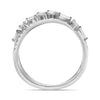 .44CT DIAMOND 14KT WHITE GOLD 3D ROUND & BAGUETTE CRISS CROSS INFINITY LOVE RING