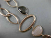 ESTATE 14KT ROSE GOLD 3D 2 ROW LINK MULTI COLOR QUARTZ BY THE YARD FUN BRACELET