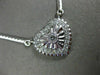 ANTIQUE .25CT ROUND DIAMOND 14K WHITE GOLD 3D CLASSIC STAR HEART NECKLACE #11909