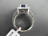 ESTATE 2.48CT DIAMOND & AAA AMETHYST 14KT WHITE GOLD 3D FILIGREE ENGAGEMENT RING