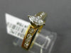ESTATE .43CT ROUND & MARQUISE DIAMOND 14K YELLOW GOLD 3D CLASSIC ENGAGEMENT RING