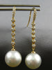 .35CT DIAMOND & AAA SOUTH SEA PEARL 18KT YELLOW GOLD 3D ETOILE HANGING EARRINGS