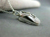 ESTATE .10CT DIAMOND 14KT WHITE GOLD BABY SHOE PENDANT & CHAIN F/G VS #191