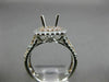 ESTATE LARGE .92CT DIAMOND 14KT WHITE & ROSE GOLD 3D SEMI MOUNT ENGAGEMENT RING