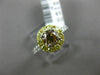 1.94CT MULTI COLOR CHOCOLATE FANCY DIAMOND 18KT 2 TONE GOLD HALO ENGAGEMENT RING