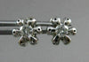 ANTIQUE .35CT DIAMOND SOLITAIRE FLOWER 14KT WHITE GOLD EARRINGS BEAUTIFUL! #6408