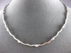 ESTATE 1.50CT DIAMOND 18KT WHITE GOLD 3D BY THE YARD THREE STONE NECKLACE #10778