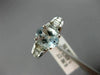WIDE 2.35CT DIAMOND & AQUAMARINE 14KT WHITE GOLD OVAL SOLITAIRE ENGAGEMENT RING