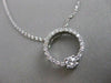 ESTATE .73CTW DIAMOND 14K WHITE GOLD CIRCLE OF LOVE PENDANT CHAIN F/G VVS #16821