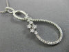 ESTATE LARGE .42CT ROUND DIAMOND 14KT WHITE GOLD 3D INFINITY FLOWER LOVE PENDANT