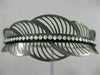 ESTATE 1.25CT DIAMOND 14KT BLACK GOLD 3D MULTI LEAF HANDCRAFTED BANGLE BRACELET