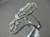 ESTATE MASSIVE 1.88CT DIAMOND 18KT WHITE GOLD 3D FLOWER OPEN FILIGREE FUN RING