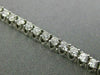 ESTATE 5.10CT ROUND DIAMOND 14K WHITE GOLD 3D DOUBLE SAFETY LOVE TENNIS BRACELET