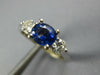 1.44CT DIAMOND & AAA SAPPHIRE 14K WHITE GOLD OVAL 3 STONE ENGAGEMENT RING #26977