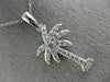 ESTATE .47CT DIAMOND 14KT WHITE GOLD 3D PAVE PALM TREE FLOATING PENDANT #26032