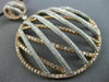 MASSIVE 4.08CT WHITE & PINK DIAMOND 18K WHITE & ROSE GOLD 3D CRISS CROSS PENDANT