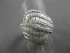 ESTATE 2.15CT BAGUETTE & ROUND DIAMOND 18KT WHITE GOLD INTERTWINNING FUN RING