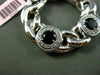 ESTATE LARGE .45CT DIAMOND & ONYX 14KT WHTIE GOLD 3D CIRCLE OF LIFE HALO PENDANT