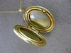 .09CT DIAMOND & AAA SOUTH SEA PEARL 14KT YELLOW GOLD HEART LOCKET PENDANT #26417