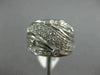 ESTATE LARGE .75CT DIAMOND 14K WHITE GOLD CLASSIC MULTI ROW WAVE ETOILE FUN RING