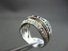 ESTATE WIDE 1.15CT DIAMOND & AAA SAPPHIRE 14KT WHITE GOLD INFINITY RING STUNNING