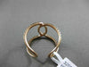 ESTATE WIDE .64CT DIAMOND 18KT ROSE GOLD 3D OPEN LOVE KNOT INFINITY LOVE RING FG