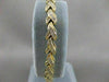ANTIQUE 1.75CT DIAMOND 14K YELLOW GOLD TWIST BRACELET 6MM WIDE 7.50" INCH #18694