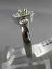 ANTIQUE WIDE .63CT DIAMOND 14KT WHITE GOLD CIRCLE FILIGREE COCKTAIL RING #16169