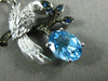 ESTATE 1.56CT DIAMOND & AAA MULTI COLOR GEM 14KT WHITE & BLACK GOLD 3D PENDANT