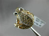 ESTATE LARGE 1.20CT DIAMOND & AAA RUBY 18KT ROSE GOLD 3D ETOILE HAPPY FROG RING