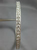 ESTATE LARGE 6.50CT DIAMOND 18KT WHITE GOLD 3D ETERNITY BANGLE CUFF BRACELET