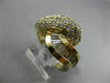 ESTATE WIDE .90CT ROUND & BAGUETTE DIAMOND 14K YELLOW GOLD 3D INFINITY LOVE RING