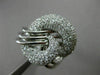 ESTATE WIDE 1.94CT DIAMOND 18K WHITE GOLD MULTI ROW PAVE INFINITY LOVE KNOT RING