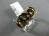 WIDE 3.93CT WHITE CHOCOLATE FANCY DIAMOND & AAA SMOKEY TOPAZ 14KT ROSE GOLD RING