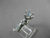 ESTATE WIDE .75CT DIAMOND 14KT WHITE GOLD PAVE SEMI MOUNT ENGAGEMENT RING #14998
