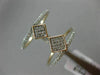 ESTATE WIDE .32CT DIAMOND 14K ROSE GOLD 3D DOUBLE ROW GRADUATING SQUARE FUN RING