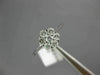 ESTATE .50CT ROUND DIAMOND 14KT WHITE GOLD CLASSIC SEVEN STONE FLOWER LOVE RING