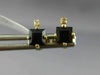ESTATE .74CT DIAMOND & AAA SAPPHIRE 14K YELLOW GOLD SQUARE STUD EARRINGS #22824