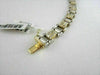 ESTATE WIDE 14K TWO TONE PRINCESS CUT DIAMOND BRACELET