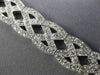 ESTATE WIDE 4CT DIAMOND 14KT WHITE GOLD 3D OPEN INFINITY X LOVE TENNIS BRACELET
