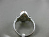 ESTATE 2.03CT DIAMOND & OVAL CITRINE 18K WHITE GOLD PEAR SHAPE ENGAGEMENT RING