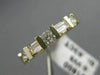 ESTATE .63CT ROUND & BAGUETTE DIAMOND 14K 2 TONE GOLD 3D ANNIVERSARY RING  #2121