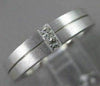 ESTATE WIDE 0.16CTW DIAMOND 14KT WHITE GOLD 2 STONE PRINCESS CUT FUN RING #14391