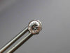 ESTATE .50CT DIAMOND 14K WHITE GOLD CLASSIC SOLITAIRE BEZEL STUD EARRINGS #19008
